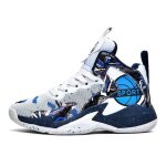 Ecelen chaussures de basketball montantes garon ? design imprim tendance ? antidrapantes et rsistantes ...