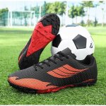 Ecelen chaussures de football adolescent  crampons ? tige basse en similicuir ? crampons courts ? noir ...