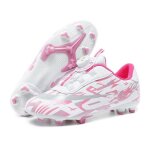 Ecelen chaussures de football enfant ? longs crampons ? fermeture à molette ? blanc et rose ? terrain ... Ecelen chaussures de football enfant ? longs crampons ? fermeture à molette ? blanc et rose ? terrain ...