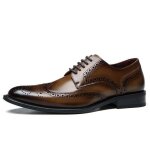 Ecelen chaussures richelieu homme rtro ? chaussures habilles de bureau ?  lacets antidrapantes ? ...