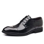 Ecelen chaussures richelieu homme vernies ? chaussures habilles  lacets avec broderies ? antidrapantes ...