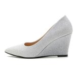 Ecelen escarpins en cuir synthtique pour femme ? confortables lgants et respirants ? argents