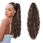 Ecelen extension queue de cheval clip - in?rajout de cheveux volumineux et longs?facile  poser en 3 ...