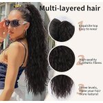 Ecelen extension queue de cheval clip - in?rajout de cheveux volumineux et longs?facile  poser en 3 ...