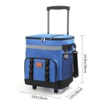 Ecelen glacire bleue  roulettes 35l sac isotherme trolley pour pique - nique voiture