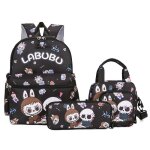 Ecelen - labubu sac  dos scolaire enfant 3 pices ? cartable maternelle primaire fille garon avec trousse ...