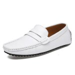 Ecelen mocassins décontractés pour homme ? enfilage facile ? semelle souple en cuir véritable ? blanc ... Ecelen mocassins décontractés pour homme ? enfilage facile ? semelle souple en cuir véritable ? blanc ...