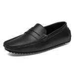 Ecelen mocassins décontractés pour homme ? enfilage facile ? semelle souple en cuir véritable ? noir Ecelen mocassins décontractés pour homme ? enfilage facile ? semelle souple en cuir véritable ? noir