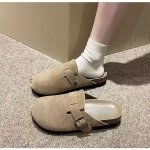 Ecelen mules femme dcontractes  bout ferm ? sabots compenss avec semelle en lige ? style polyvalent ...