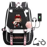Ecelen sac à dos scolaire labubu ? Étudiant collège / lycée ? usb & écouteurs ? 15 pc ? style cartoon ... Ecelen sac à dos scolaire labubu ? Étudiant collège / lycée ? usb & écouteurs ? 15 pc ? style cartoon ...