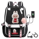 Ecelen sac à dos scolaire labubu ? Étudiant collège / lycée ? usb & écouteurs ? 15 pc ? style cartoon ... Ecelen sac à dos scolaire labubu ? Étudiant collège / lycée ? usb & écouteurs ? 15 pc ? style cartoon ...