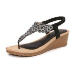 Ecelen sandales compenses t femme ? style bohme - tongs ornes - talon 4 - 5cm - semelle antidrapante ...