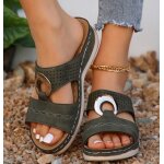 Ecelen sandales à talon compensé confortables pour femmes - chaussures rétro avec boucle métallique pour ... Ecelen sandales à talon compensé confortables pour femmes - chaussures rétro avec boucle métallique pour ...