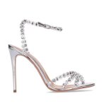 Ecelen sandales à talons hauts transparentes femme - design cristal brillant - talon de 95 cm - argenté ... Ecelen sandales à talons hauts transparentes femme - design cristal brillant - talon de 95 cm - argenté ...