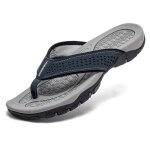 Ecelen tongs dcontractes homme ? antidrapantes ? respirantes et confortables ? bout ouvert ? bleu
