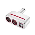 Ecent chargeur multiprise 12v avec led - 2 prises allumes cigares + 2 prises usb pour smartphone tablette ...