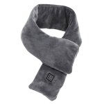 Echarpe chauffante 74cm tissu polaire gris anthracite - gowen