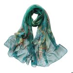 �charpe - einnenffer - imprim� floral - georgette - 160 cm x 50 cm - l�g�re et chic