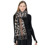 charpe femmeecharpe femme doux mode lopard animal motif chle accessoires avec glandecharpe femme pour ...