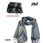 Echarpe homme classique - couleur noir - 100% acrylique