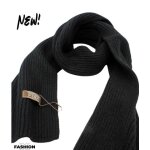 Echarpe homme classique - couleur noir - effet cachemire