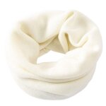 charpe laine tour de cou femme - 1 pice 43x23cm - blanche - convient pour hiver tiquette