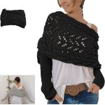 charpe pull avec manches charpe multifonctionnelle avec manches charpe en tricot chle femme charpe ...