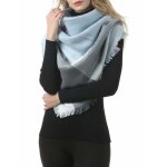 charpe triangulaire lgante  franges pour femme / charpe  carreaux chaude dhiver pour femme