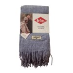 Echarpe unisexe lee cooper la douceur avant tout 65x180 cm bleu clair