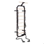 �chelle de gymnastique - hms - dw2708 - noir - 8 �chelons en bois - accessoires inclus