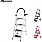 �chelle pliante en m�tal - escabeau 4 marches - escabeau � barreaux - pliant - acier - maximale 150 kg ...
