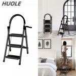 �chelle pliante en m�tal - �chelle multifonctionnelle �chelle de maison avec main courante pieds antid�rapants ...
