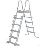 Echelle de scurit 2 x 4 marches avec plateforme pour piscine hauteur 132 cm