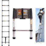 �chelle t�lescopique 26m dayplus echelle pliante acier inoxydable charge maximale 150kg s�re et solide ...