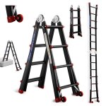 �chelle t�lescopique - teeno - 4x4 marches - aluminium - 4 m - charge 150 kg