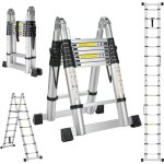 chelle tlescopique de 5m(2. 5 + 2. 5)stanew echelle pliante 2 en 1 escabeau tlescopique en aluminium ...