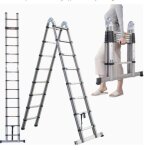 chelle tlescopique extensible de 5 m - en acier inoxydable - pliable - pour lextrieur et lintrieur ...