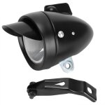 �clairage avant de v�lo - kzq - phare vintage led - noir - 1w - design r�tro