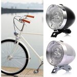 clairage avant de vlo - style rtro - lumire 3led - aliment par des piles - 2modes - support inclus ...