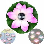 �clairage de bassin solaire flottant lotus d�coratif lumineux diam�tre 28 cm rose