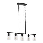 clairage dlot de cuisine - vevor - 5 lumires - lampe suspension linaire de ferme 60 w - luminaire ...