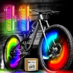 �clairage rechargeable (lot de 2) pour rayons v�lo r�sistant aux intemp�ries 7 couleurs variables capteur ...