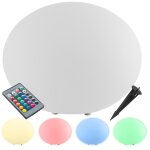 Eclairage - tectake - lampe boule avec ampoule led luminous eye et t�l�commande 12w - blanc - taille ...