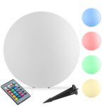 Eclairage - tectake - lampe boule avec ampoule led luminous globe et t�l�commande 12w - blanc - taille ...