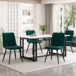 Eco - friendly material durable 140x80cm table  manger noire avec 4 chaises table  manger de cuisine ...