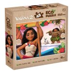 Eco - puzzle 48 pi�ces double face vaiana - oceania 2 puzzle �cologique � colorier d�s 3 ans