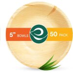 Bols en feuilles de palmier - eco soul - 13 cm x 3 cm - 50 pices - compostables - cologiques