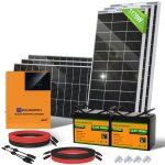 Eco - worthy 1170w 24v kit panneau solaires avec onduleur hybride 3000w 24v + batterie lifepo4 2x100ah ... Eco - worthy 1170w 24v kit panneau solaires avec onduleur hybride 3000w 24v + batterie lifepo4 2x100ah ...