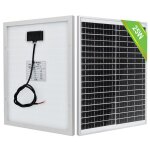 Eco - worthy 25w 12v mono panneau solaire pv pour voiture rv accueil batterie charge