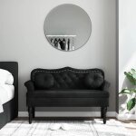 Economique banc - banquette - bonnie - avec coussins noir 1205x65x75 cm velours euxt481562